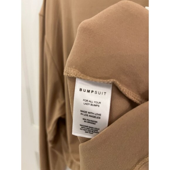 NWT Bumpsuit Oat Tan Cloud Set Crop Top Lounge Pants SMALL S Maternity - Picture 7 of 11